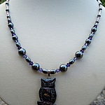 Kit collier Hématites Chouette