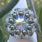 Bague en kit Europa Olivier en Twin beads