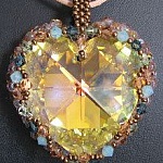 Pendentif en kit Grand coeur Lagoon