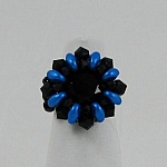 Bague en kit Saba noire et bleue