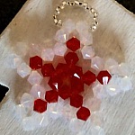 Pingente kit Star vermelho e branco