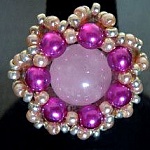 Bague en kit Twinétoile quartz rose