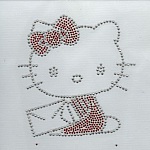 GATO KAWAII DE PADRÃO RHINESTONE