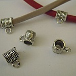 Fechos de amuleto de prata Grande x 5