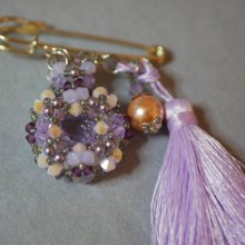 Broche Andros Purple Pompon Brooch