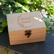 Caixa de óleo essencial de madeira gravada para personalizar