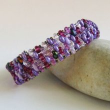 Pulseira da amizade mistura lilás roxo em kit