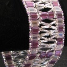 Kit de bracelete Tila & Twist janela Púrpura/prata