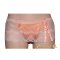 Lingerie nightie + tanga em cetim de seda e renda de salmão