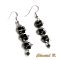 brincos de cristal swarovski preto e prata noite de núpcias