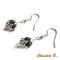 brincos de casamento swarovski pérola de cristal swarovski e contas de vidro prateado