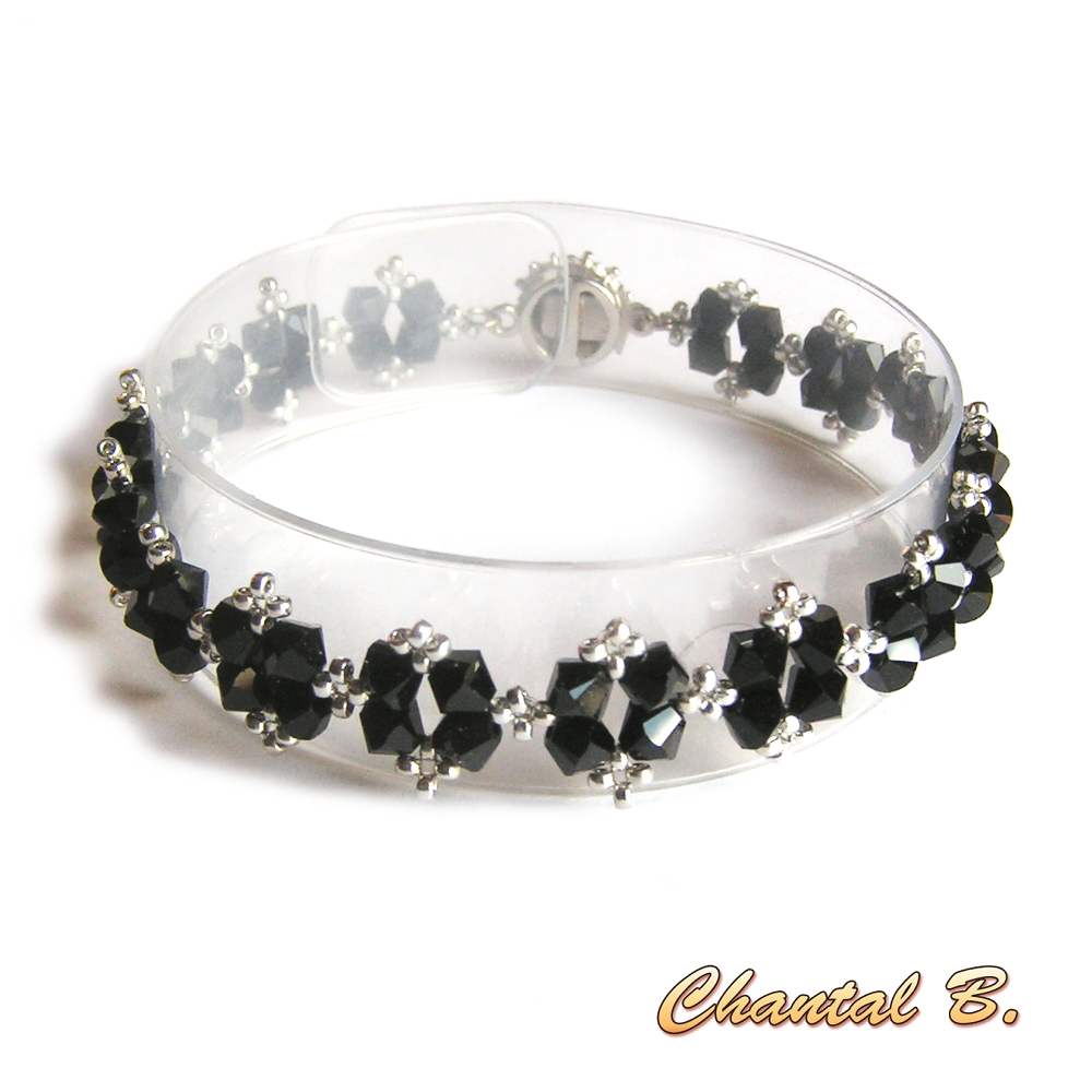 brincos de cristal swarovski preto e prata noite de núpcias