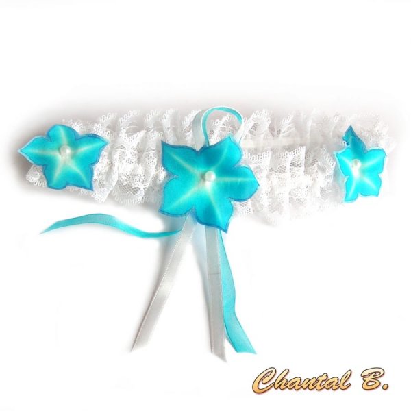 Bolsa de noiva de seda turquesa e cetim arabesco branco