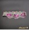 Pulseira de orquídea adaptável a uma faixa de cabelo de renda branca e à sua flor de casamento de orquídea de seda rosa
