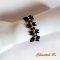 pulseira de noite pérolas brancas swarovski pérolas de vidro pretas