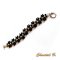 pulseira de noite pérolas brancas swarovski pérolas de vidro pretas