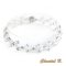 bracelete romântica swarovski swarovski missangas tecidas cristal e prata