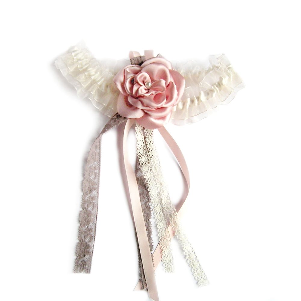 clips para sapatos de casamento salmão de arco de cetim e noiva de prata