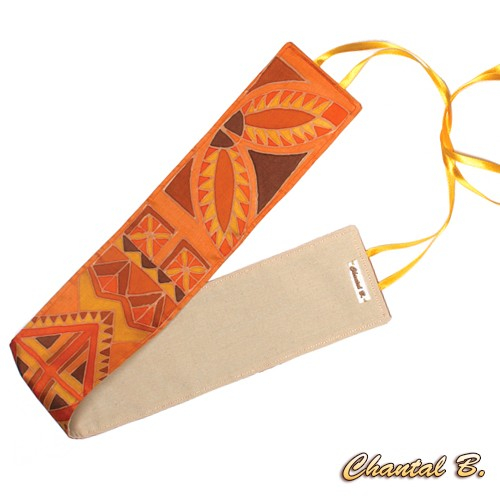 lenço de noite chiffon de seda cor-de-laranja pintado à mão acessório