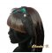 Renda para cabelo turquesa e penas azul turquesa e preto
