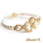 pulseira de casamento com pérolas brancas e pérolas de ouro noite de núpcias