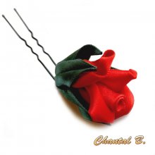 botão de rosa de cetim vermelho de cetim para casamentos