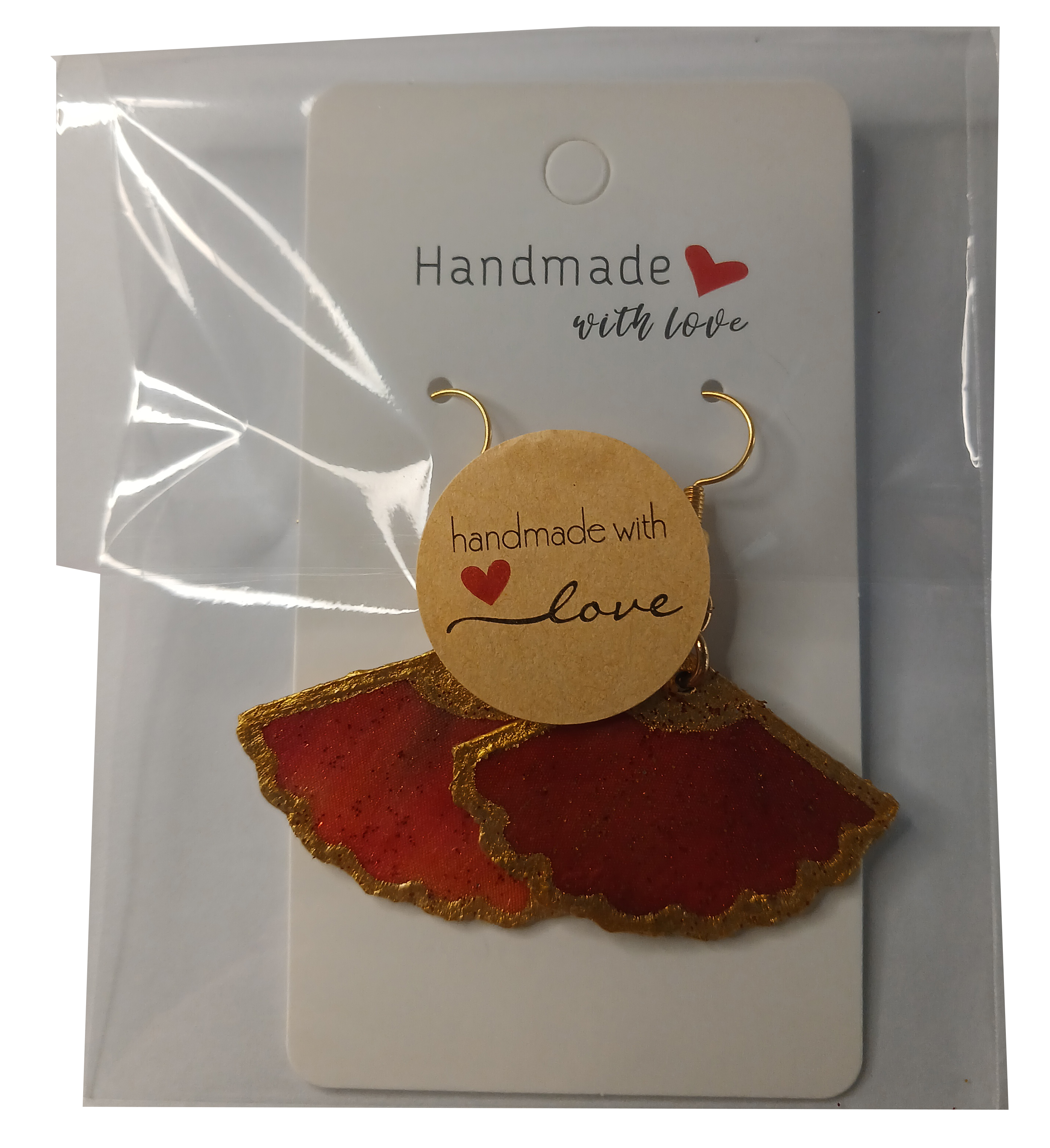 Boucles d oreilles en soie recto verso