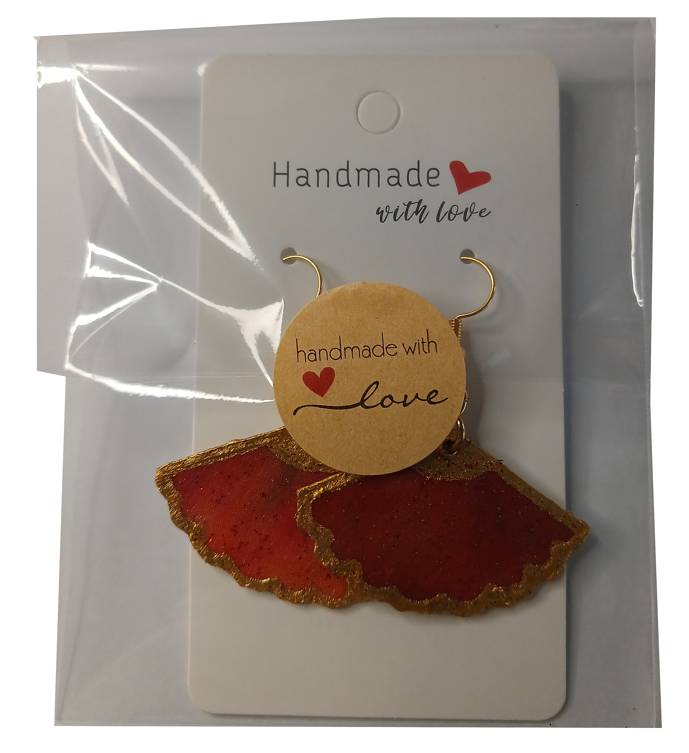 Boucles d oreilles en soie recto verso