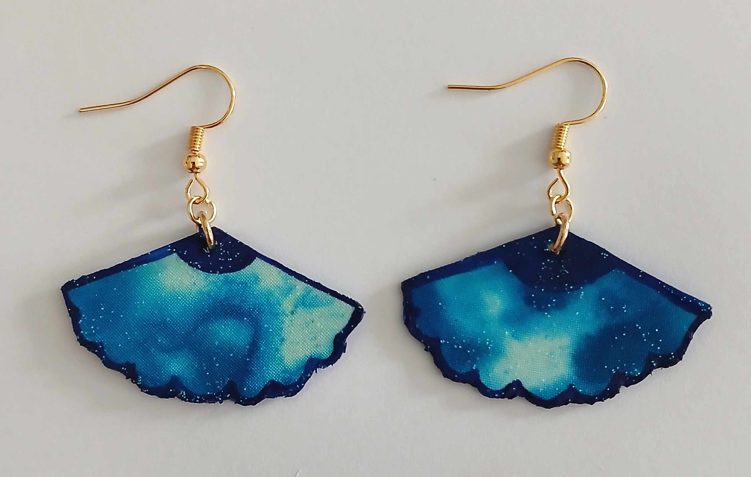 Boucles d oreilles en soie recto verso