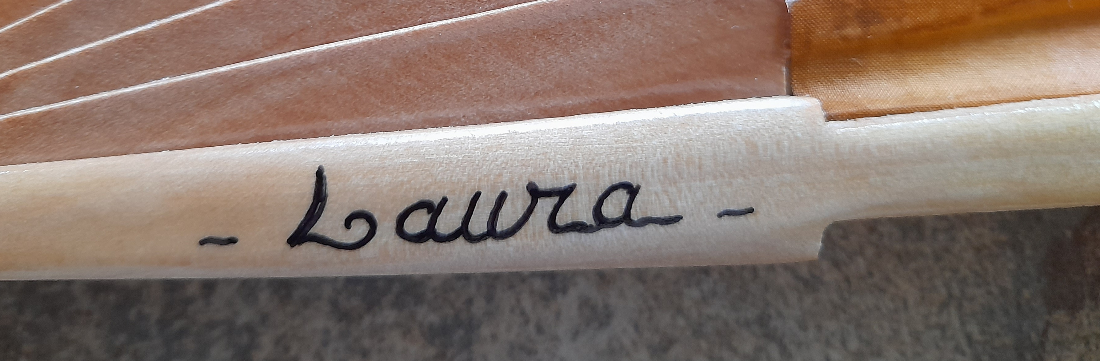 Ventilador de algodão pintado e desenhado à mão "AGRA