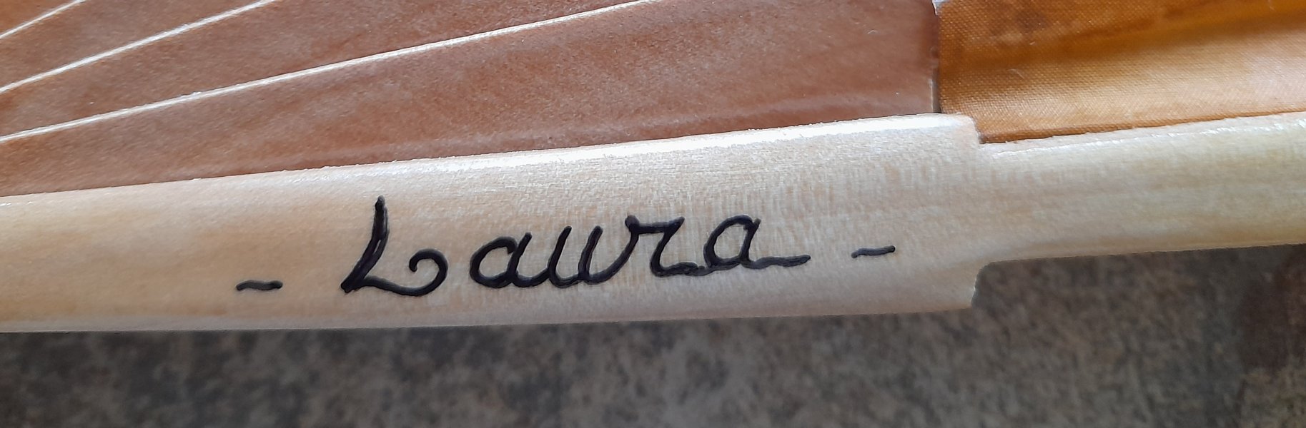 Ventilador de algod&atilde;o pintado e desenhado &agrave; m&atilde;o "AGRA