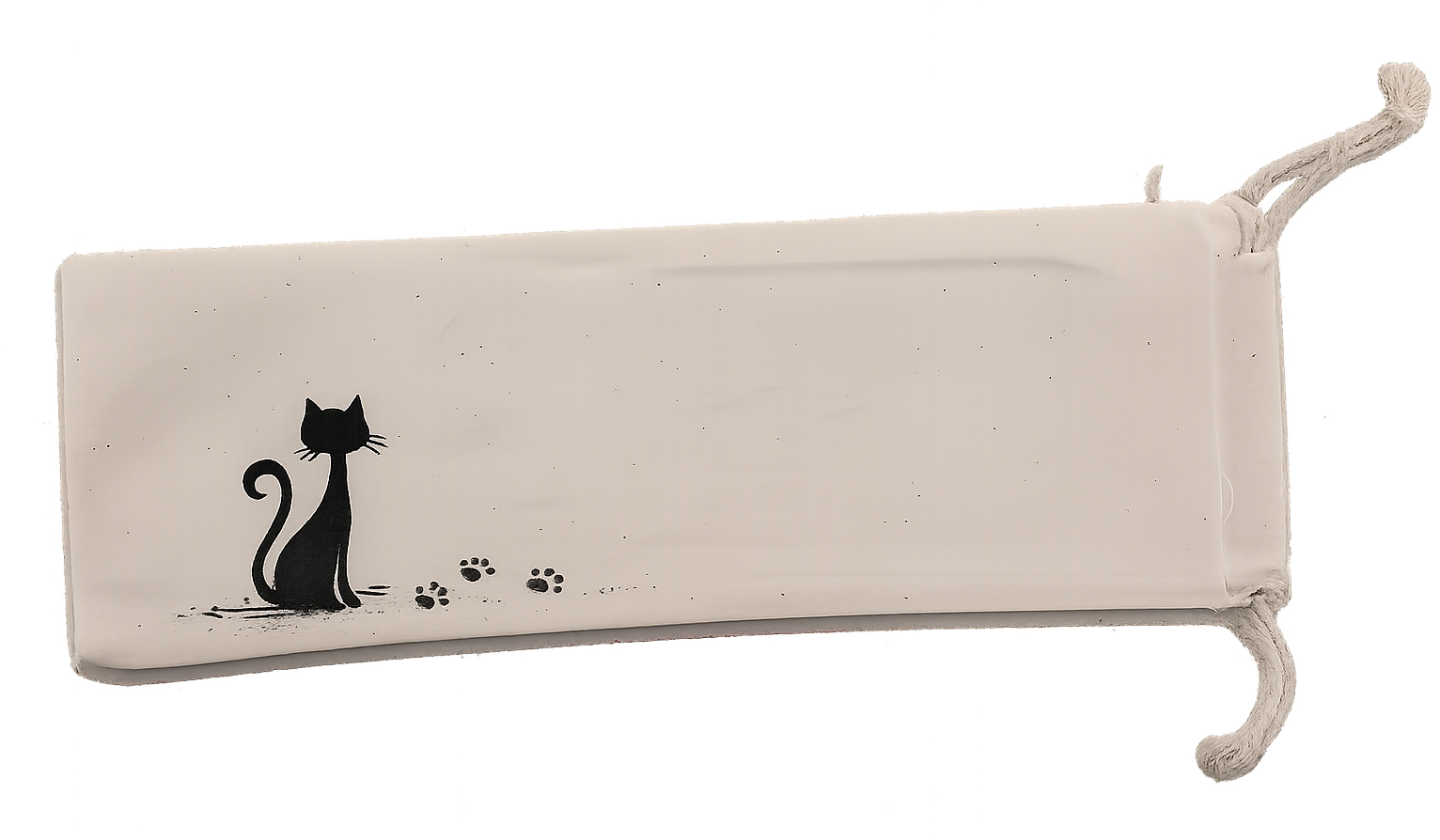 Ventilador de cetim pintado e desenhado &agrave; m&atilde;o "Chat sun