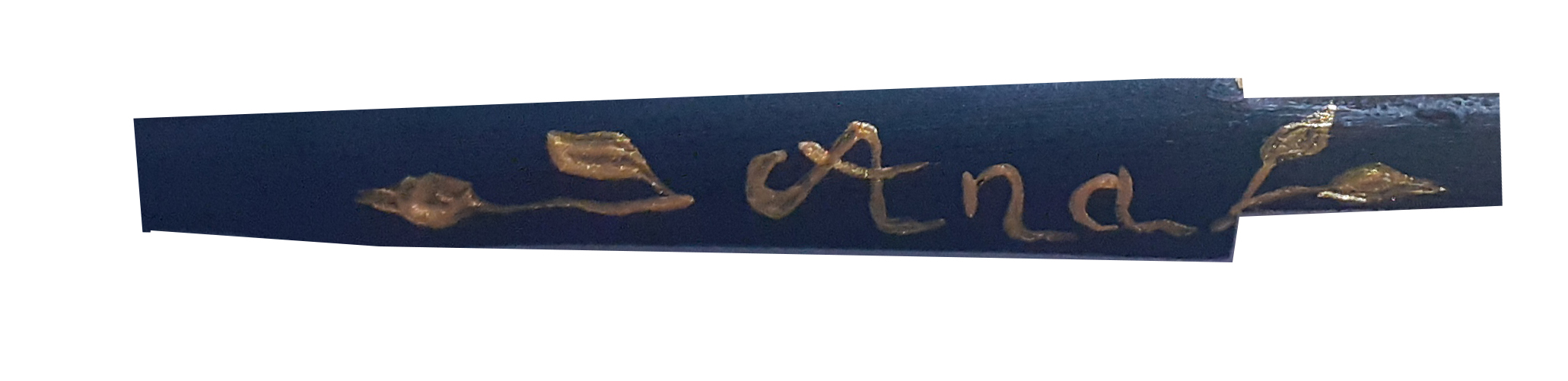 Ventilador de cetim desenhado à mão e pintado à mão "Amor sempre".