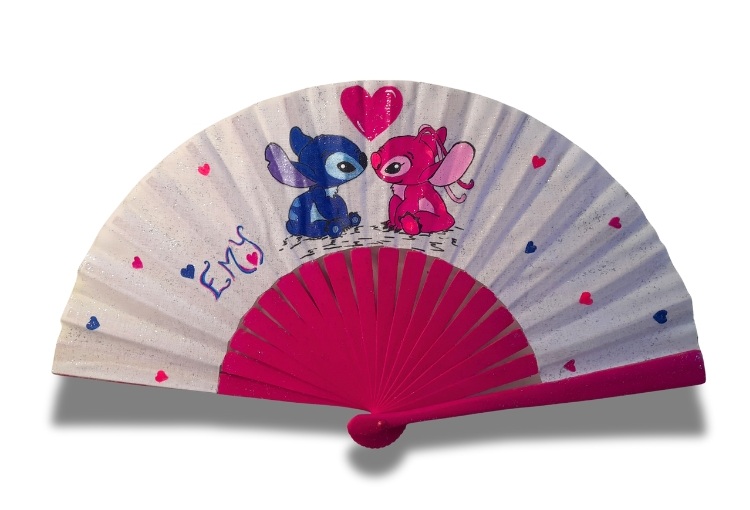 Mini éventail basique à customiser en coton blanc 