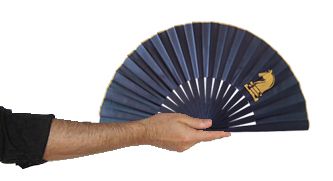 Ventilador de algodão unisexo pintado à mão. "Cavaleiro" 19cm