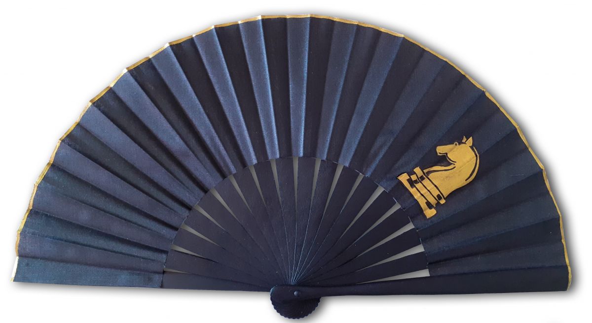 Ventilador de algodão unisexo pintado à mão. "Cavaleiro" 19cm
