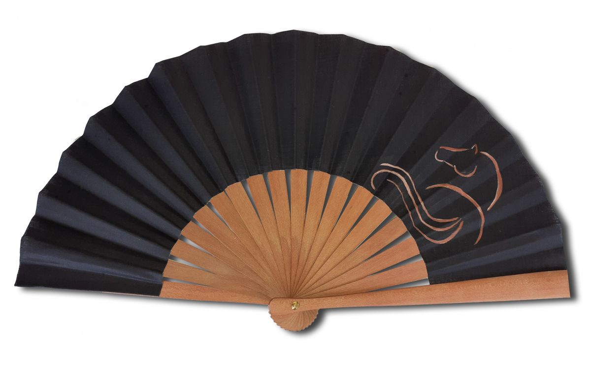 Ventilador de algodão unisexo pintado à mão. "Cavalo" 19 cm
