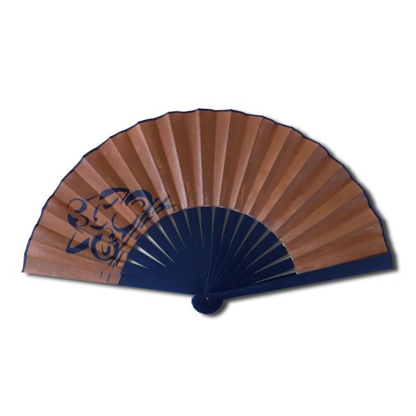 Ventilador de algodão unisexo pintado à mão. "Moto tour" 19cm