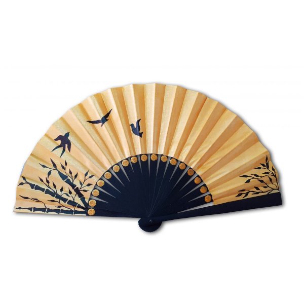 Nova colecção 2021, mini ventilador em algodão pintado à mão. "Liberty" (Liberdade)