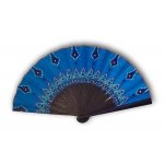 Ventilador de algodão unisexo pintado à mão. 'Mandala do Sul' 19cm