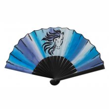 Nova colecção 2021, mini ventilador em algodão pintado à mão. 'Cavalo'.