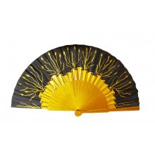 Soirée d'or 'Soirée d'or' desenhada à mão e pintada em cetim