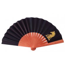 Ventilador de algodão unisexo pintado à mão. 'Cavaleiro' 19cm