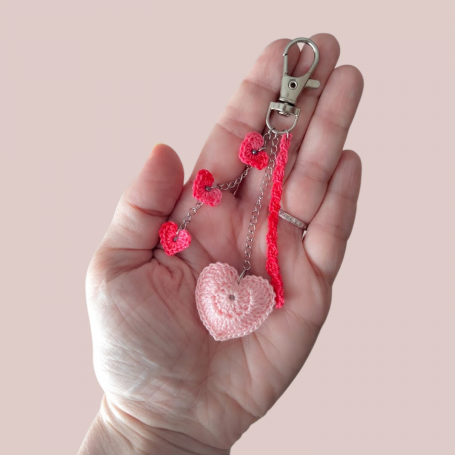 Jóia de saco "coração" Rosa