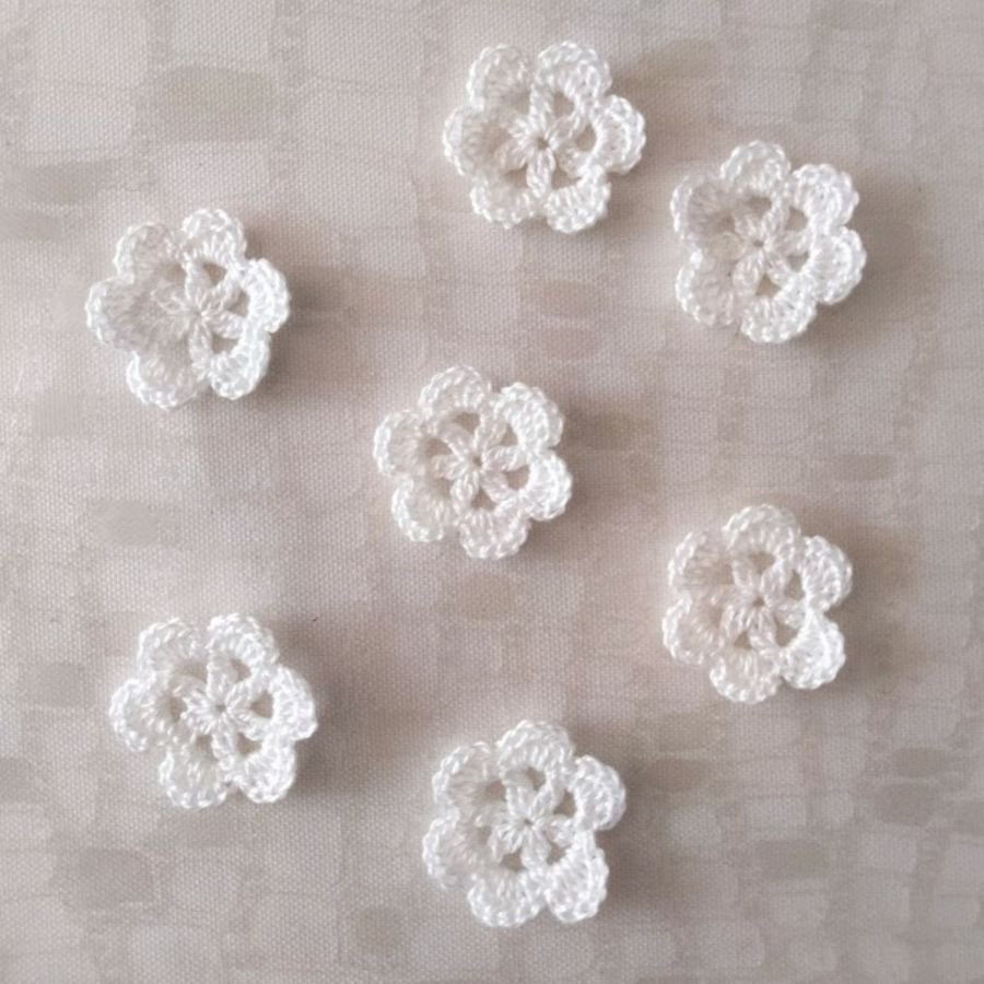 Simone - White Applied Flower