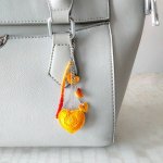 Jóia de saco 'coração' Amarelo