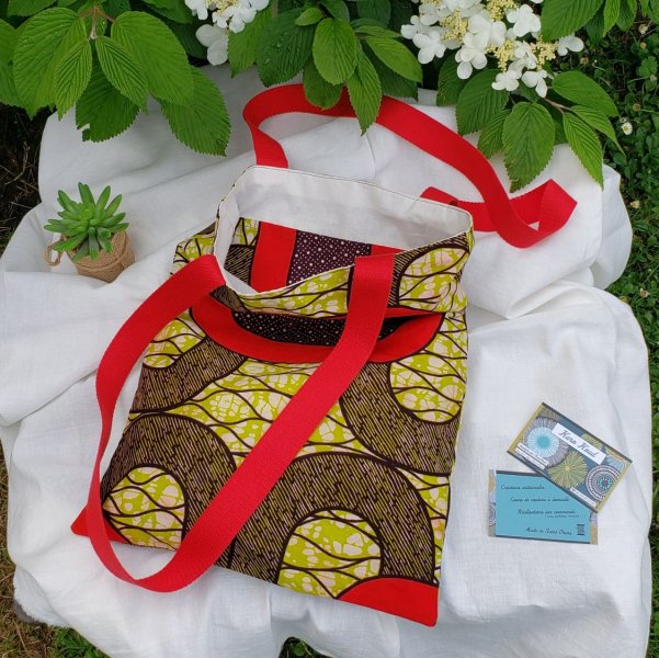 Sac &agrave; bandouli&egrave;re en coton wax