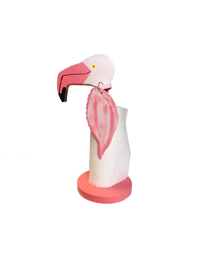 "O porta-toalha de papel flamingo rosa 