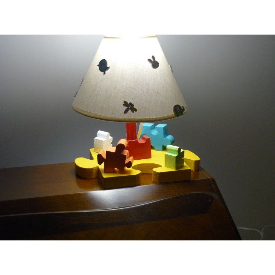 Candeeiro de cabeceira para crianças "The Puzzle" H 30 Cm