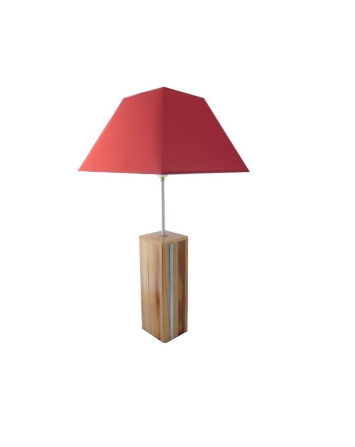 Lâmpada de Mesa 76 Cm, Madeira Nobre : Ameixa, Cerejeira, Sequóia, Faia